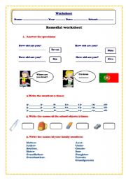 English Worksheet: Remedial worksheet