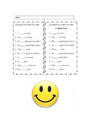 English Worksheet: am is are