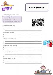 English worksheet: Past Simple - Review - Editable