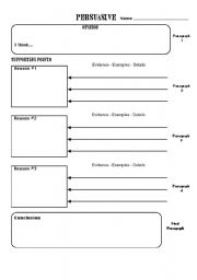 expository essay planning sheet