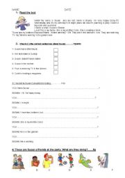 English Worksheet: BACKPACK 1