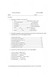 English Worksheet: going to/ present perfect