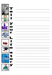 English worksheet: tell your life story 