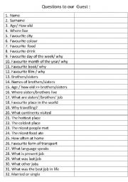 English Worksheet: 63 CONVERSATION QUESTIONS FOR A STARTING MEETING