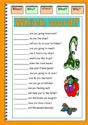 English Worksheet: Asking Questions