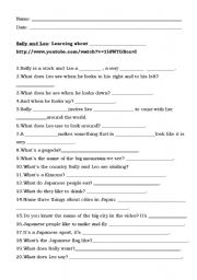 English worksheet: Sally and Leo