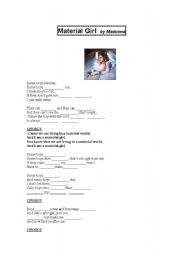 English Worksheet: Material Girl. Madonna