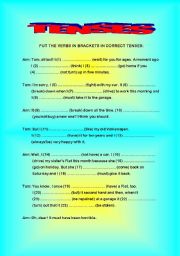 English Worksheet: REVISION OF TENSES +ANSWER KEY