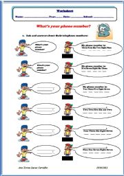 English Worksheet: Numbers