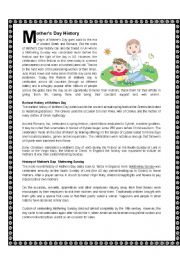 English Worksheet: Mothers Day Part 1