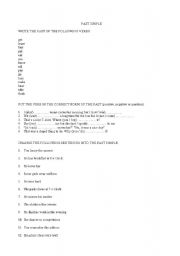 English worksheet: PAST SIMPLE