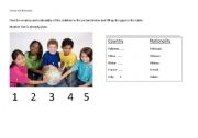 English Worksheet: Country and Nationality