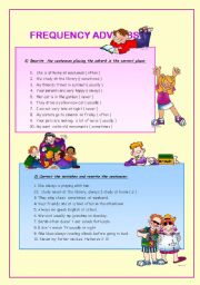 English Worksheet: FREQUENCY ADVERBS