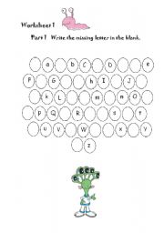 English Worksheet: Alphabet