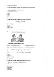 English Worksheet: placement test for grade 5