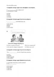 English worksheet: placement test for grade 5