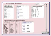 English worksheet: mute letters