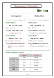 English Worksheet: The Comparative and The Superlative