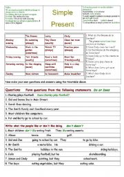 English Worksheet: Simple Present