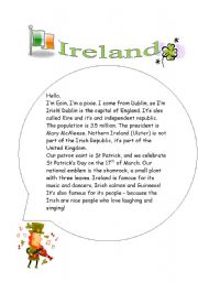 English Worksheet: A complete lesson about Ireland