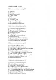 English Worksheet: woman&man