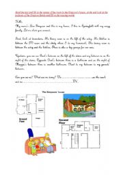 English Worksheet: Lisa Simpsons house