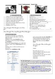 English Worksheet: The Velvet Underground - Sweet Jane