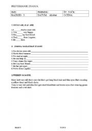 English Worksheet: revision