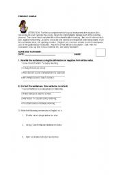 English worksheet: PRESENT SIMPLE