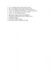 English Worksheet: short starting exercise