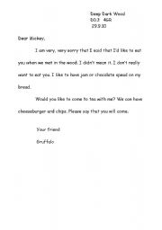 English Worksheet: example of a letter
