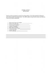 English Worksheet: Apartment Hunting
