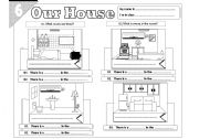 English Worksheet: Our House - 06 [ What is wrong in the rooms? ]