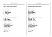 English worksheet: Structures and Time indicators
