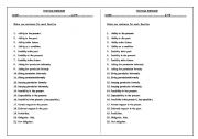 English worksheet: Function test