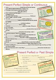 English Worksheet: Present Perfect Simple or Continuous