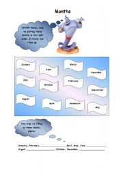 English worksheet: Month