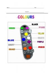 English Worksheet: colours