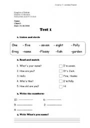 English Worksheet: Happy Street 1 