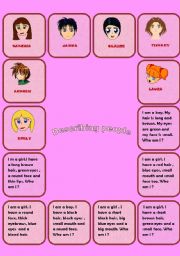 English Worksheet: DESCRIBING PEOPLE