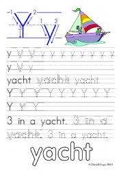 English Worksheet: Alphabet Worksheets (reuploaded) and reuploaded Learning Letters Yy and Zz: 8 worksheets