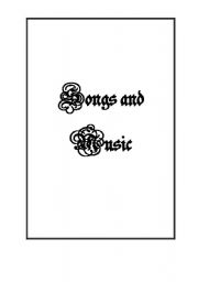 English Worksheet: SONGS AND MUSIC