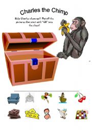 English Worksheet: Charles the Chimp