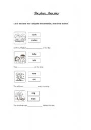 English worksheet: starters and movers prep