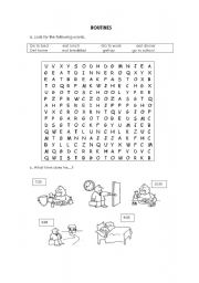 English Worksheet: Routines