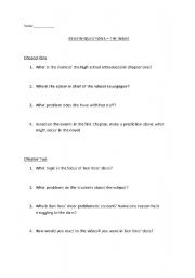 English worksheet: The Wave Review Questions