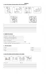 English worksheet: revision