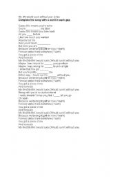 English worksheet: Glee song