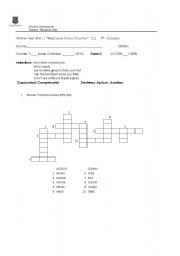 English worksheet: test: PAST SIMPLE