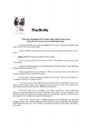 English Worksheet: Movie Activity: Wag The Dog